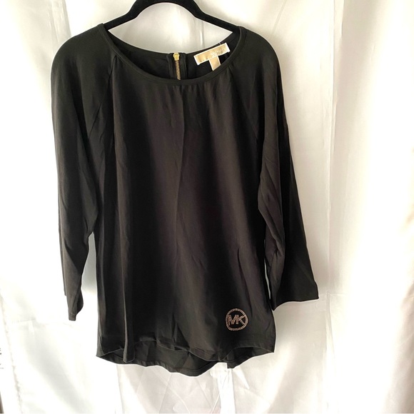 Michael Kors Top black gold stud logo and back zipper. SZ XL.  NWOT. Very soft - Picture 13 of 13